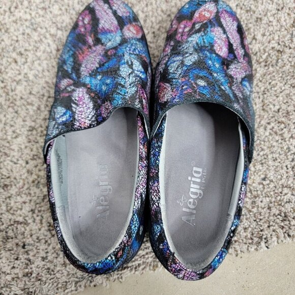 Alegria Lauryn Loafer Womens 8 - 8.5 Leather Clog Nurse Comfort Shoe Workwear - Picture 6 of 7